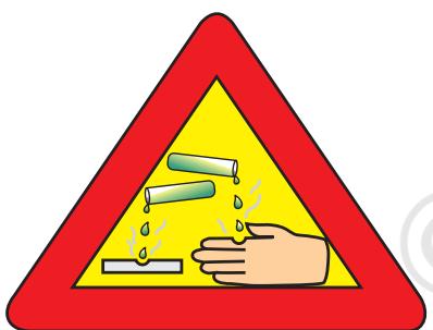 Figure 2.5 Warning sign displayed on containers containing concentrated acids and bases
